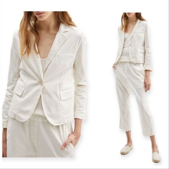 Nili Lotan Jackets & Blazers - Nili Lotan Brad Cotton Cropped Jacket Eggshell size US0